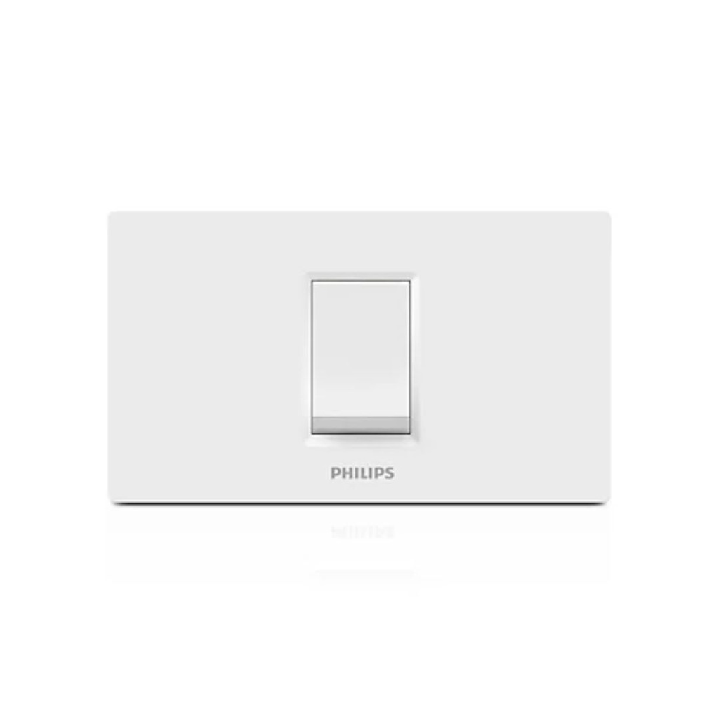 Replacement Service : PHILIPS Single switch unit 1 gang PHILIPS model LEAF, white